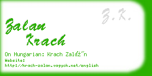 zalan krach business card